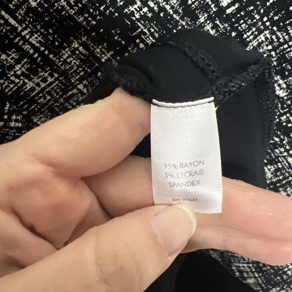 J Jill Women’s Abstract Printed Tunic Shirt Medium Asymmetrical Stretch Casual - Picture 6 of 8